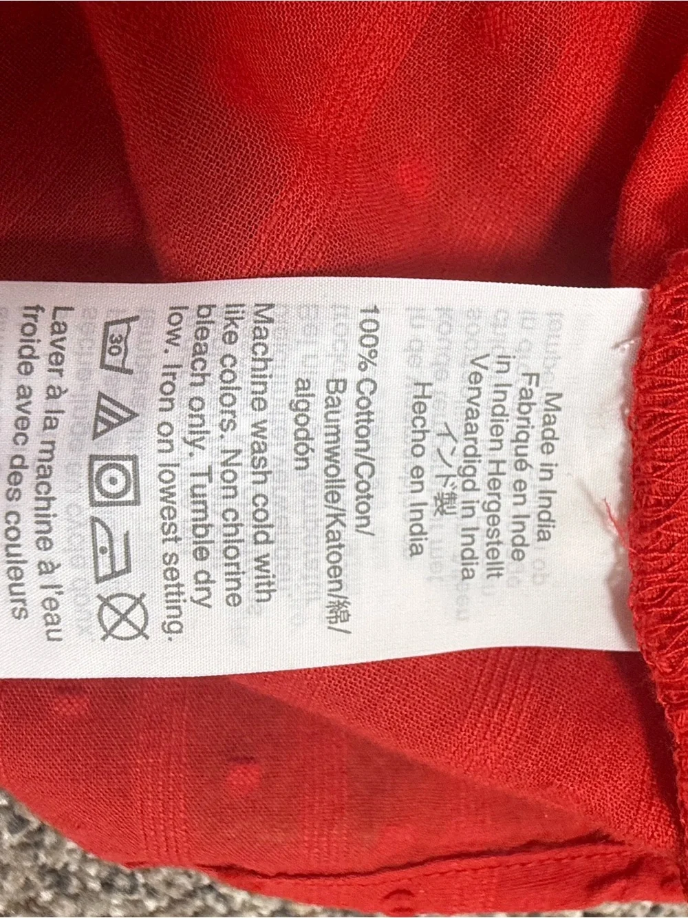 J. Crew Vibrant Red Textured V-Neck Blouse